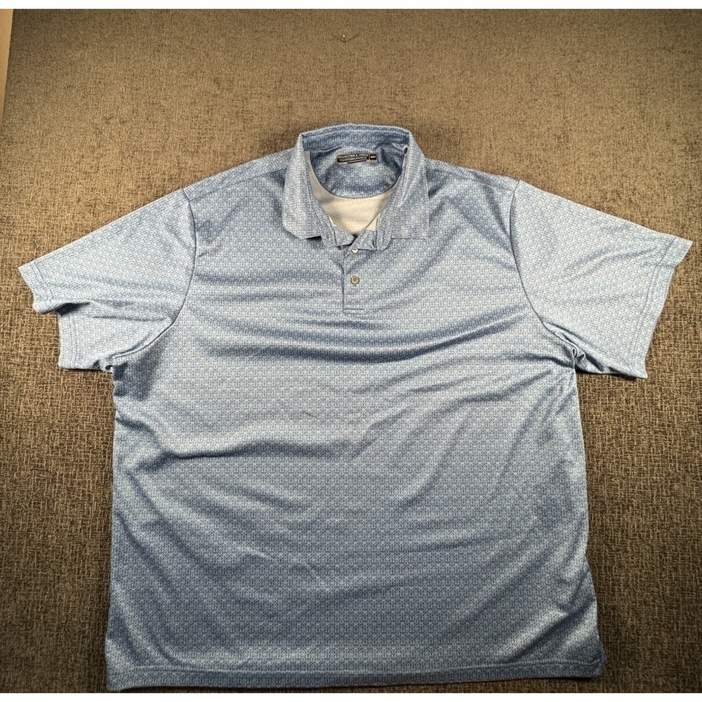 Roundtree & Yorke Performance Golf Polo Shirt Men's 4XT Blue Golf Preppy